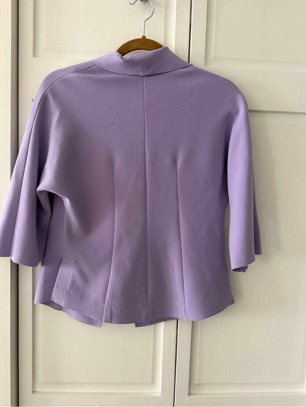 Vintage Barbeau Lilac Lavender Cropped Structured Blazer Jacket Pastel M - Picture 8 of 10
